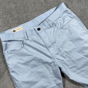 Onward Reserve Performance Pants Mens 35x27 Light Blue Straight Leg 5-Pocket